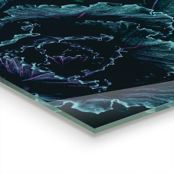 Nástenný panel  Kapustné listy tmavo zelené