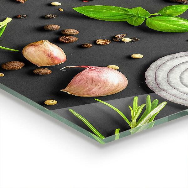 Sklenený obklad do kuchyne Korenie talianska kuchyňa