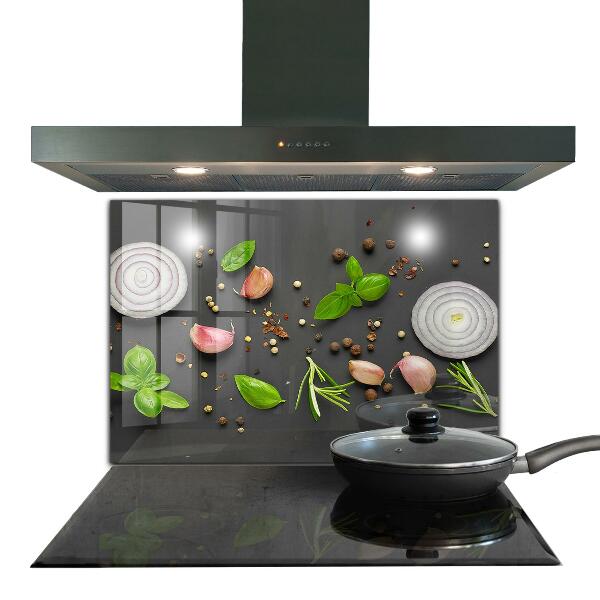 Sklenený obklad do kuchyne Korenie talianska kuchyňa