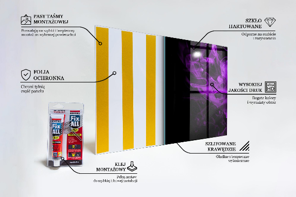 Nástenný panel  Purple rose abstract smoke
