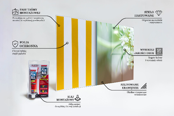 Sklenený obklad do kuchyne Včelí zber peľu