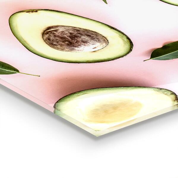 Sklenený obklad do kuchyne Zloženie s avokádom