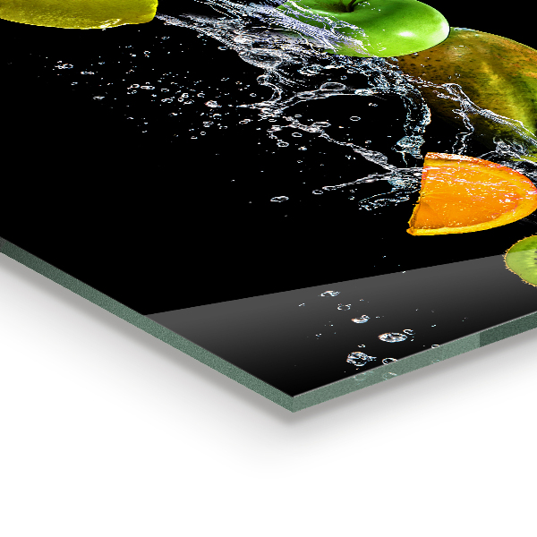 Sklenený obklad do kuchyne Zloženie šťavnatého ovocia