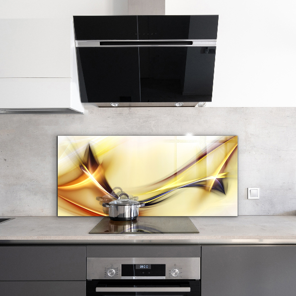 Sklenený obklad do kuchyne Abstrakcia energetických vĺn