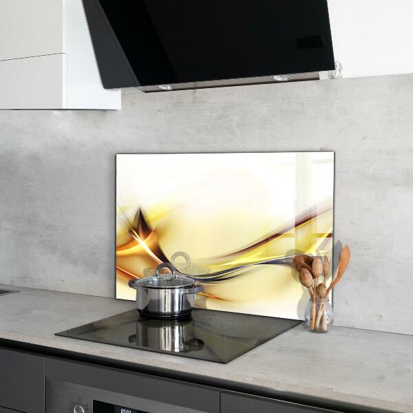 Sklenený obklad do kuchyne Abstrakcia energetických vĺn