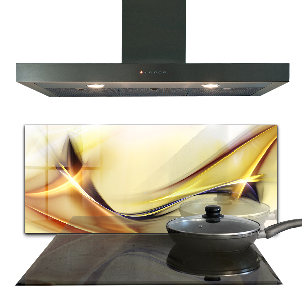 Sklenený obklad do kuchyne Abstrakcia energetických vĺn