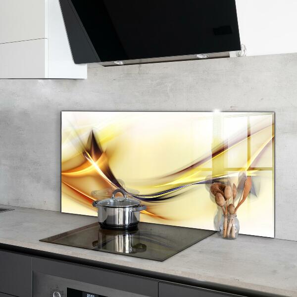 Sklenený obklad do kuchyne Abstrakcia energetických vĺn