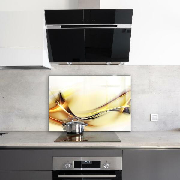 Sklenený obklad do kuchyne Abstrakcia energetických vĺn