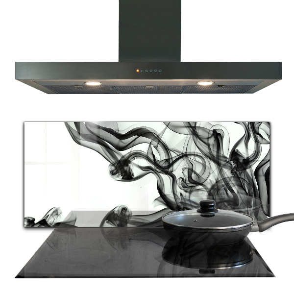 Sklenený obklad do kuchyne Stuhy abstrakcie dymu