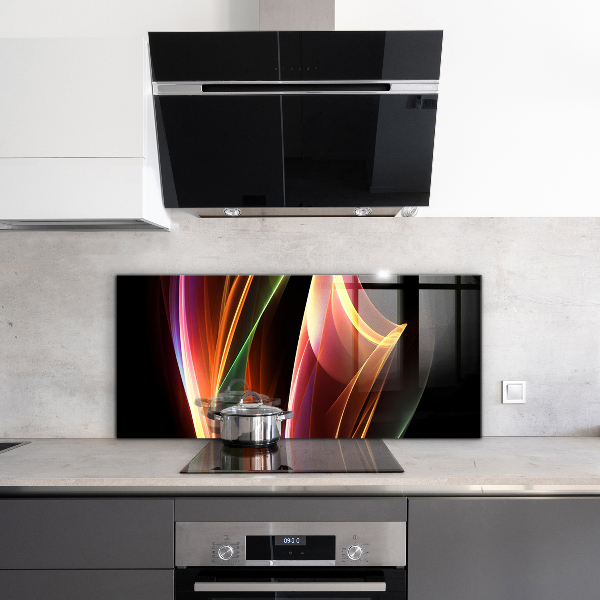 Sklenený obklad do kuchyne Abstrakcia energetických vĺn