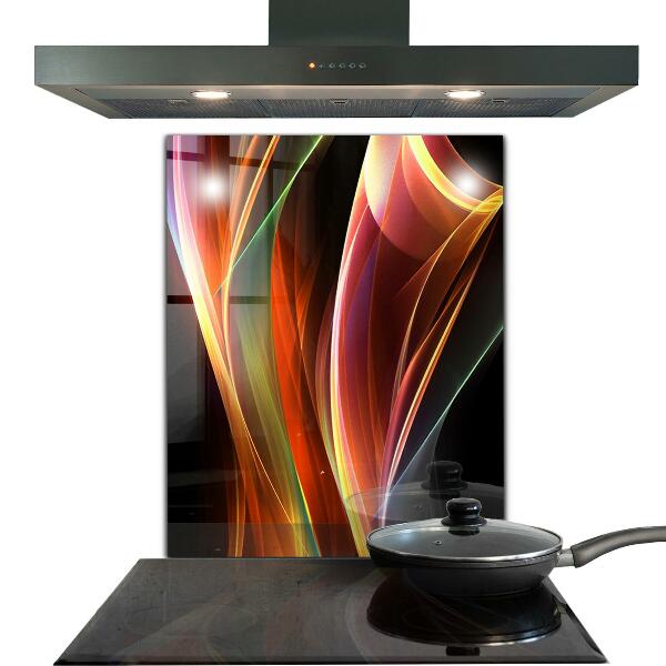 Sklenený obklad do kuchyne Abstrakcia energetických vĺn