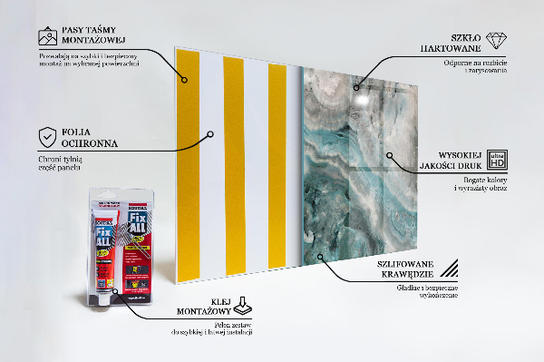 Sklenený obklad do kuchyne Abstraktný farebný vír vzor