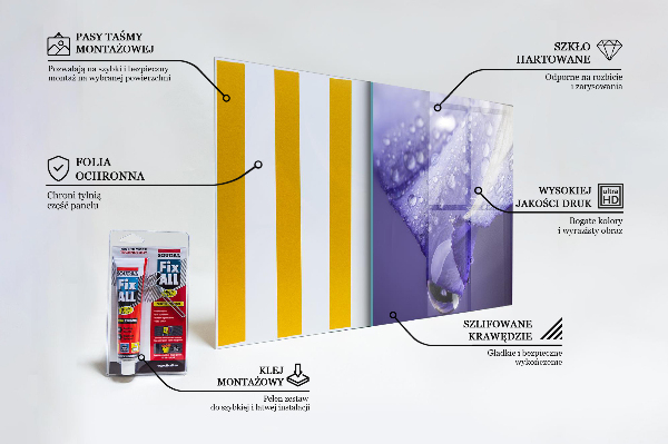 Nástenný panel  Fialový okvetný lístok