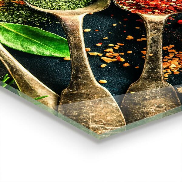 Sklenený obklad do kuchyne Korenie pre orientálnu kuchyňu