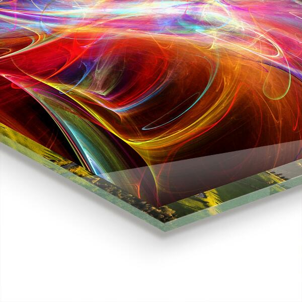 Sklenený obklad do kuchyne Energetická zmes farieb