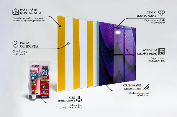 Nástenný panel  Perie exotických vtákov
