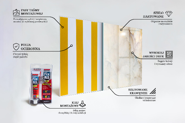 Sklenený obklad do kuchyne Abstraktný mramor