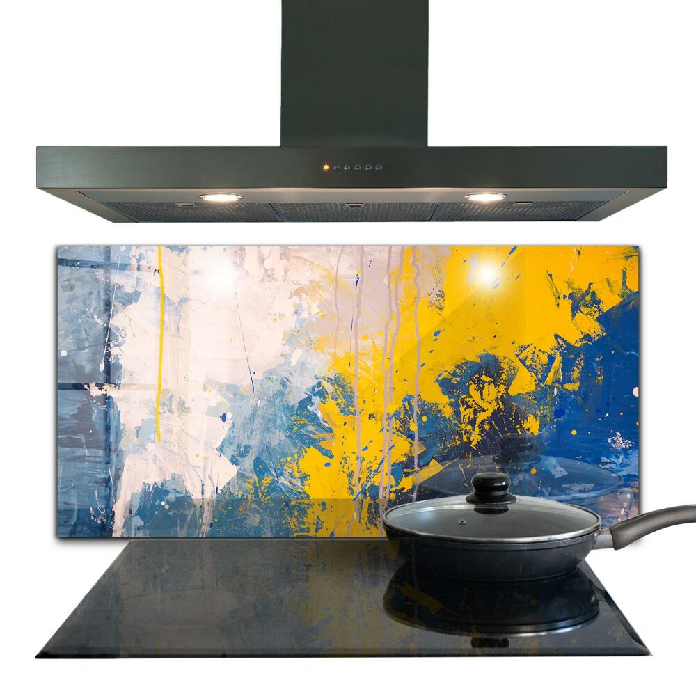 Sklenený obklad do kuchyne Abstraktné farebné farby