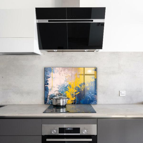 Sklenený obklad do kuchyne Abstraktné farebné farby