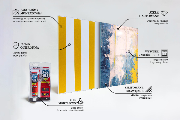 Sklenený obklad do kuchyne Abstraktné farebné farby