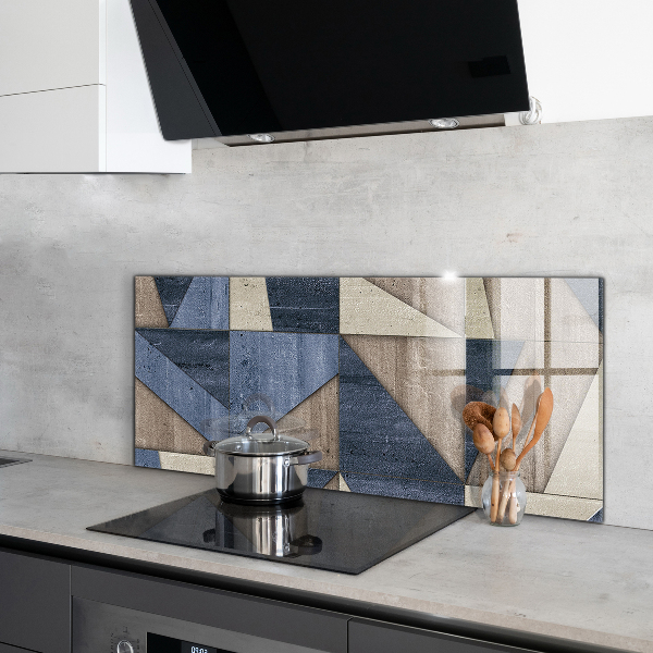 Sklenený obklad do kuchyne Geometrická abstrakcia