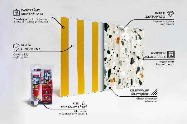 Nástenný panel  Prírodný kameň terrazzo