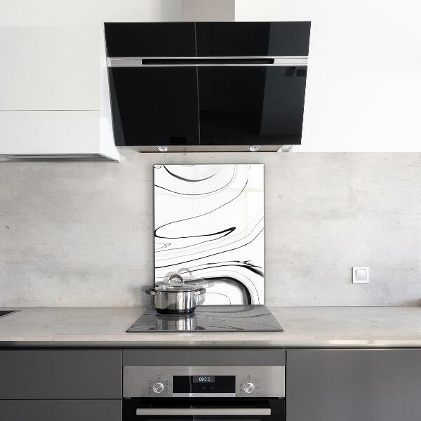 Sklenený obklad do kuchyne Štruktúra bieleho mramoru