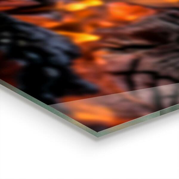Nástenný panel  Horiaci oheň