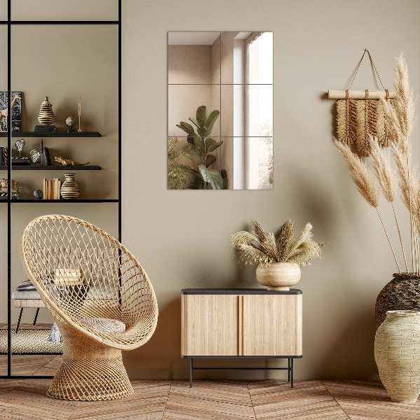 Zrkadlové obkladačky 6 ks 16x16 cm