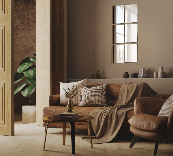 Súprava zrkadlových obkladačiek 6 ks 30x16 cm