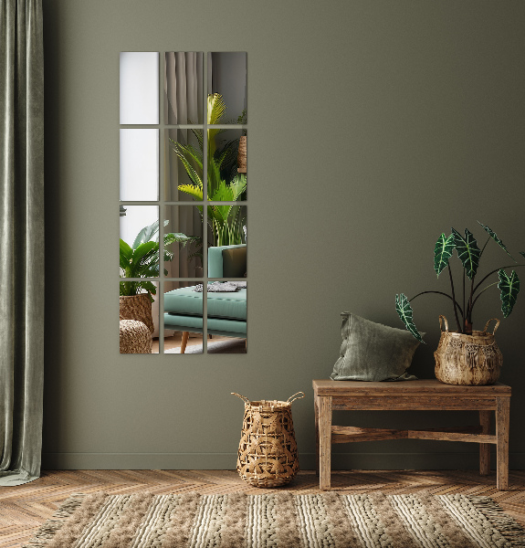 Súprava zrkadlových obkladačiek 6 ks 30x16 cm