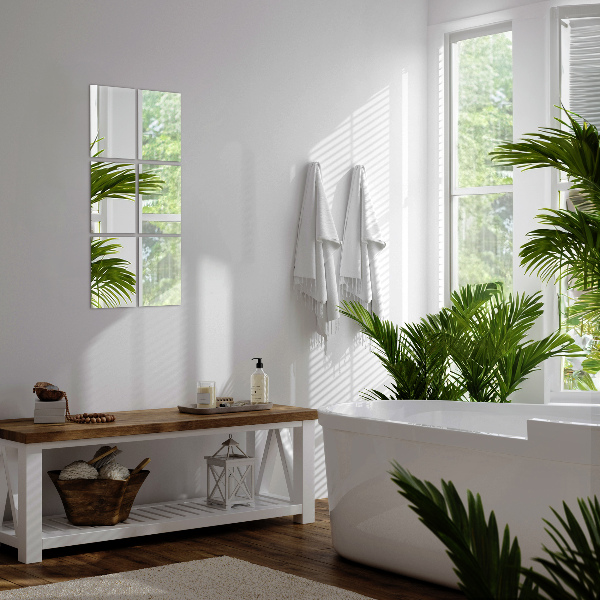 Samolepiace zrkadlové dlaždice 6 ks 30x20 cm