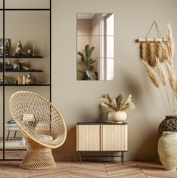 Samolepiace zrkadlové dlaždice 6 ks 30x20 cm