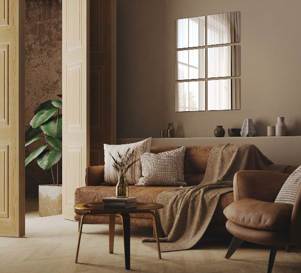 Zrkadlové dlaždice 6 ks 30x30 cm