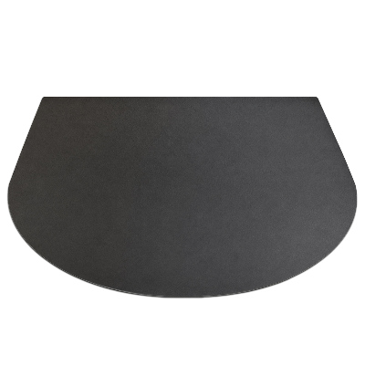 Poloválny čierny plech pod gril 100x100 cm