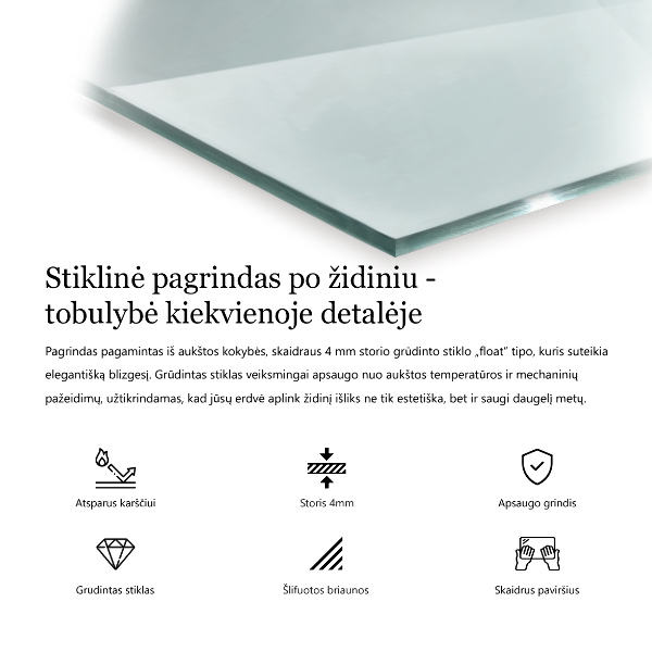 Nehorľavá podložka pred krb štvorcová 50x50 cm