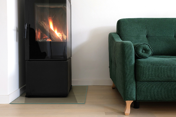 Nehorľavá podložka pred krb štvorcová 50x50 cm