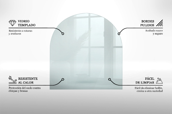 Podložka pod kachle poloválcová 100x100 cm