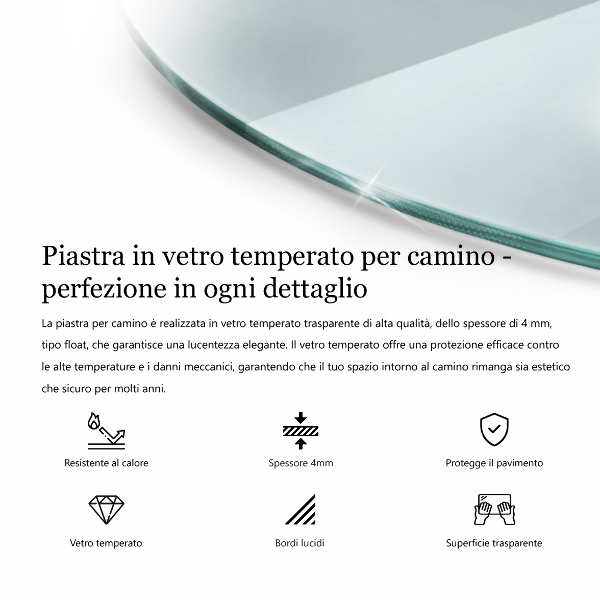 Podložka pod krbové kachle poloválcová 80x70 cm