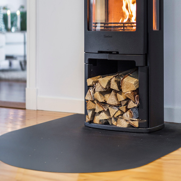 Podložka pod kachle z čierneho plechu 80x70 cm