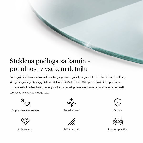 Podložka pod kachle kruhová fi60 cm