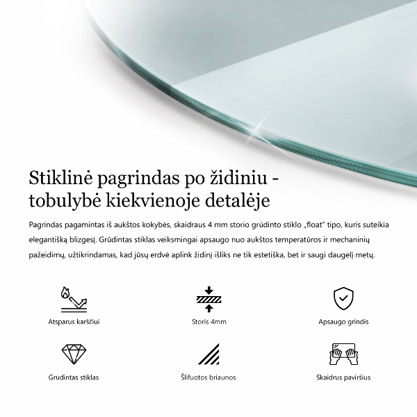 Podložka pod kachle kruhová fi60 cm