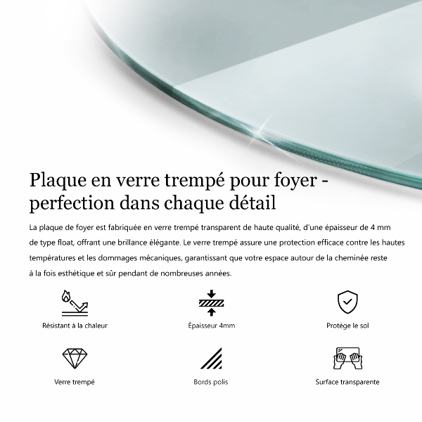 Podložka pod kachle kruhová fi60 cm