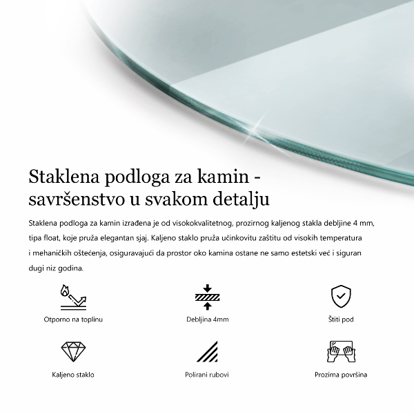 Podložka pod kachle kruhová fi60 cm