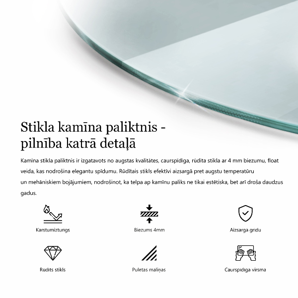 Sklo pod krb kruhový fi70 cm