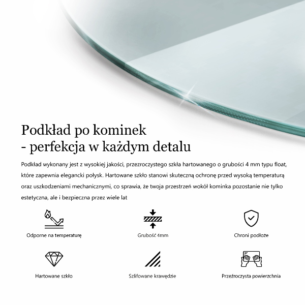 Sklo pod krb obdĺžnikový fi80 cm