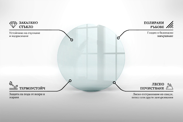 Podložka pod kachle obdĺžniková fi90 cm