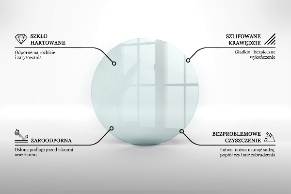 Podložka pod kachle obdĺžniková fi90 cm