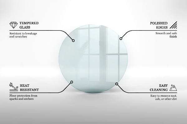 Podložka pod kachle obdĺžniková fi90 cm