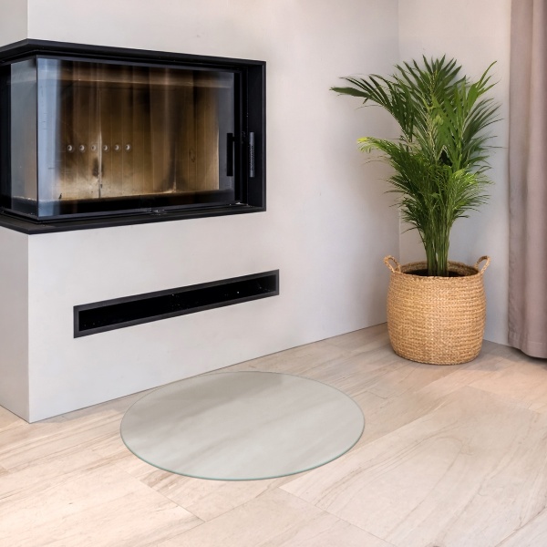 Okrúhla polopriehľadná podložka pod krb fi60 cm
